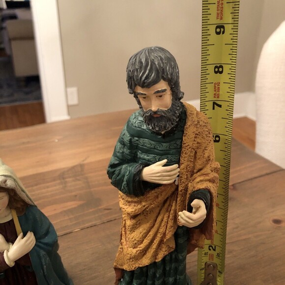 VINTAGE FLAMBRO RENAISSANCE NATIVITY RESIN JOSEPH MARY JESUS FIGURINES 1991 - Picture 11 of 13